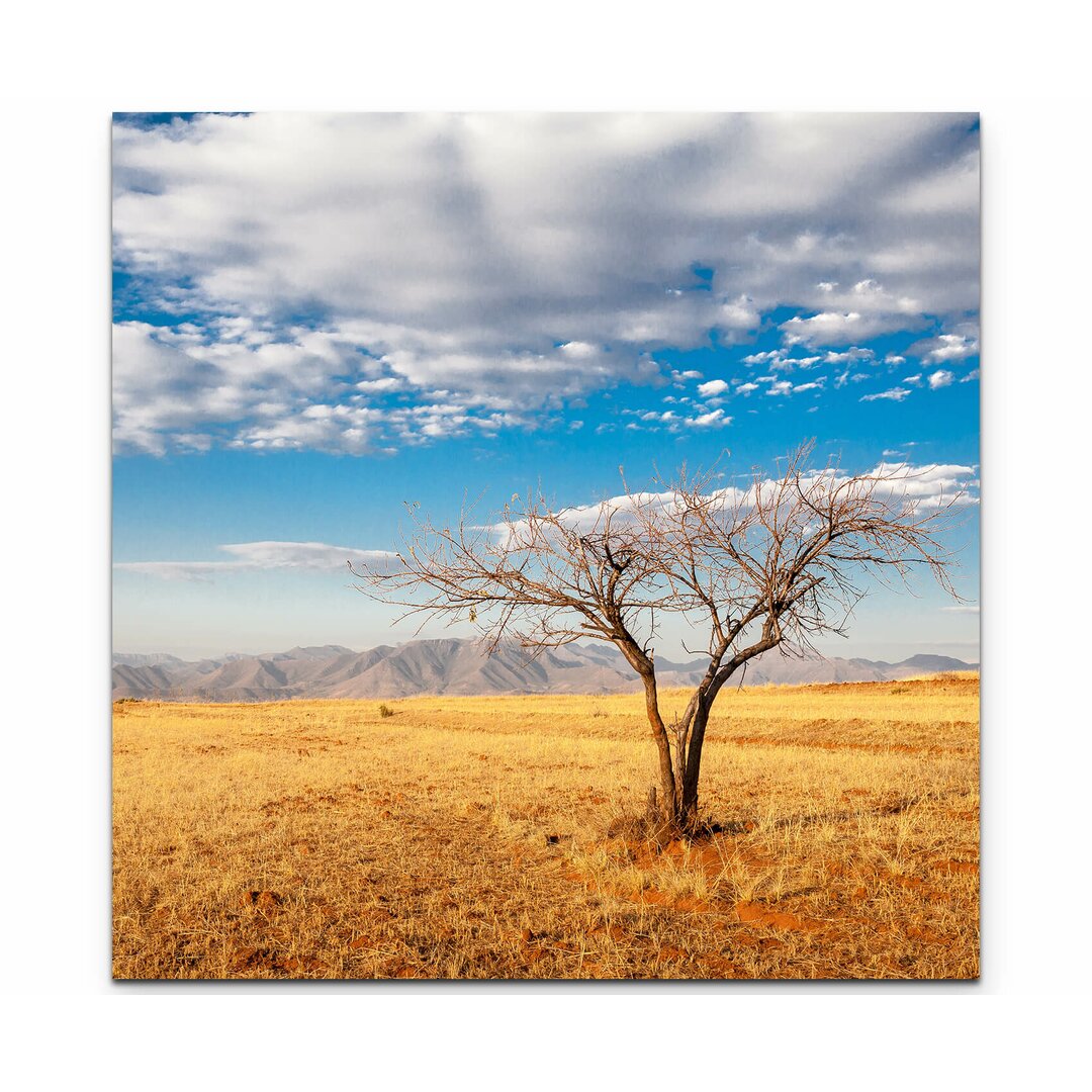 Leinwandbild Kahler Baum in der afrikanischen Savanne