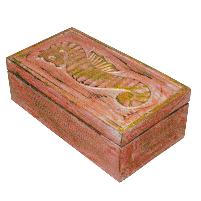 Ensemble de boîtes en bois 2 pièces, Corail