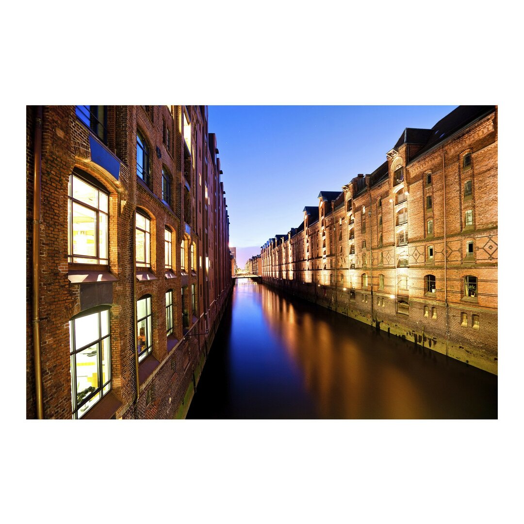 Strukturierte Fototapete Hamburg Speicherstadt