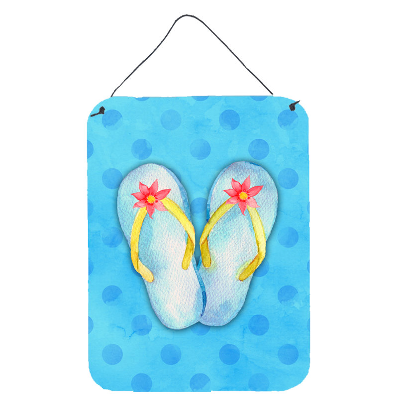 Décoration murale Flip Flops Polkadot, Bleu