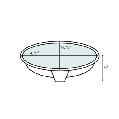 Metal Circular Undermount Bathroom Sink