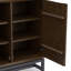 Armoire de rangement industrielle moderne en bois massif de 39 po de largeur avec base en métal et tablettes réglables Banting