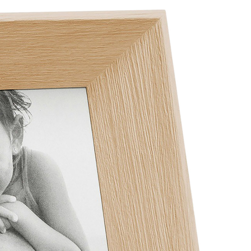 Cadre pour photo simple en bois embossé, 4" x 6", Naturel