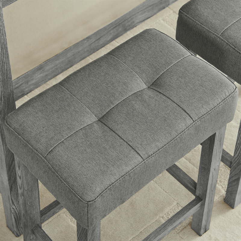 Ensemble de table de bar industriel avec prise de courant, conception peu encombrante et sièges confortables pour une utilisation polyvalente dans les espaces de vie et de salle à manger, ensemble de table de salle à manger