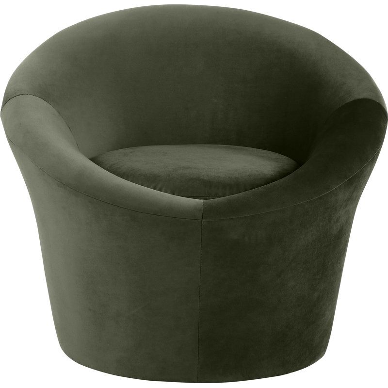 Fauteuil d'appoint en velours Tristan, Velours vert