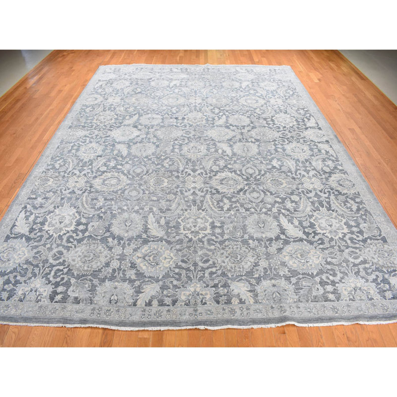 Aticus One-of-a-Kind 12' X 15'8" New Age Wool Area Rug Grey