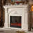 White Solid Wood Freestanding Fireplace