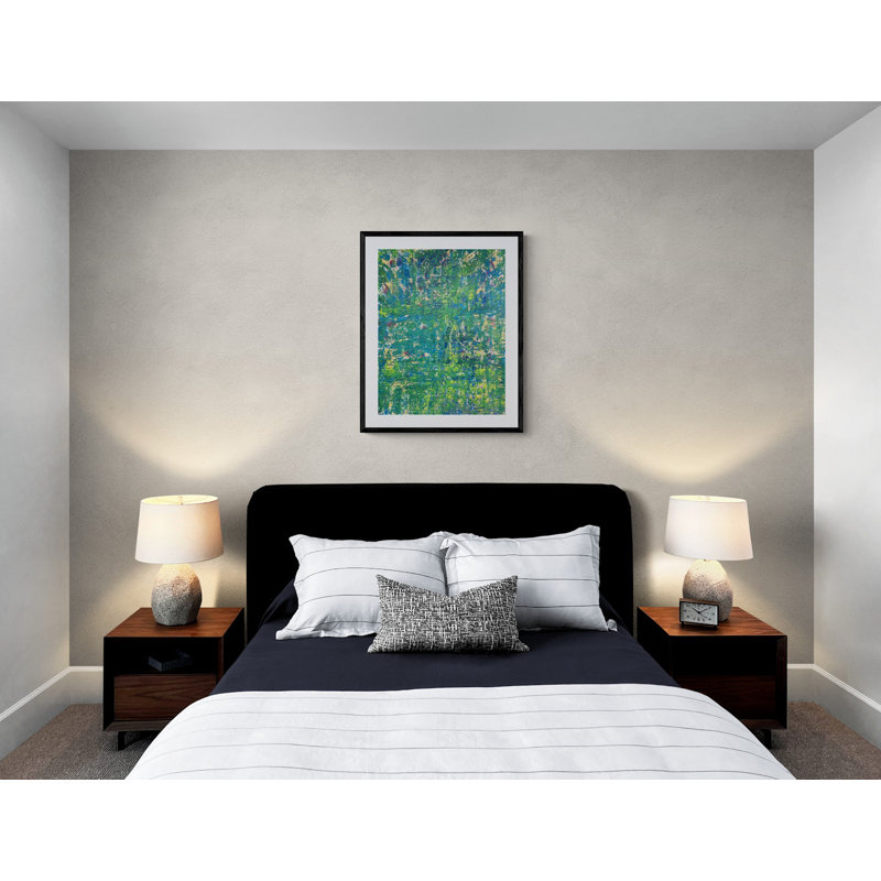 «Chartwell» par Drew Gaffney - Peinture, H 30 po x l 24 po, Papier avec cadre noir