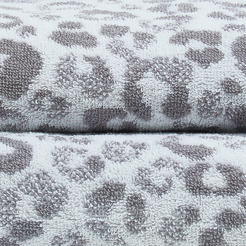 Midweight Jacquard Hand Towel, Grey