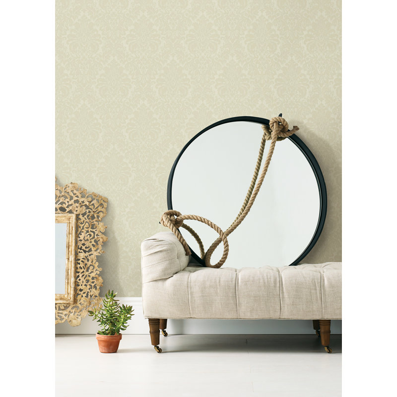 Rouleau de papier peint métallique L 33 pi x l 20,9 po Kristen, Jaune clair