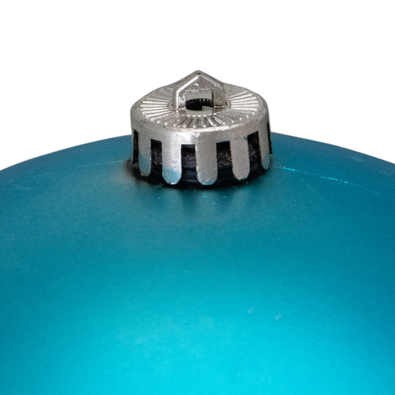 Boules de Noël Bubblegum incassables à 4 finitions, H 9 po x l 8 po x P 8 po, Turquoise