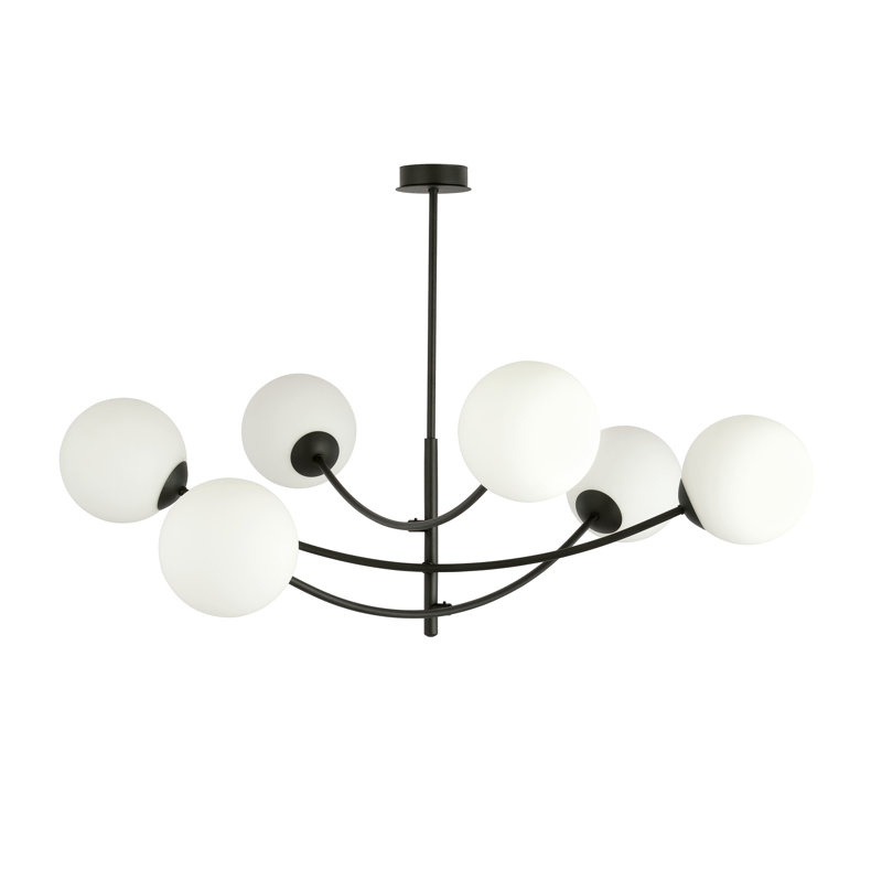 Sardis 6 - Light Sputnik Chandelier, White