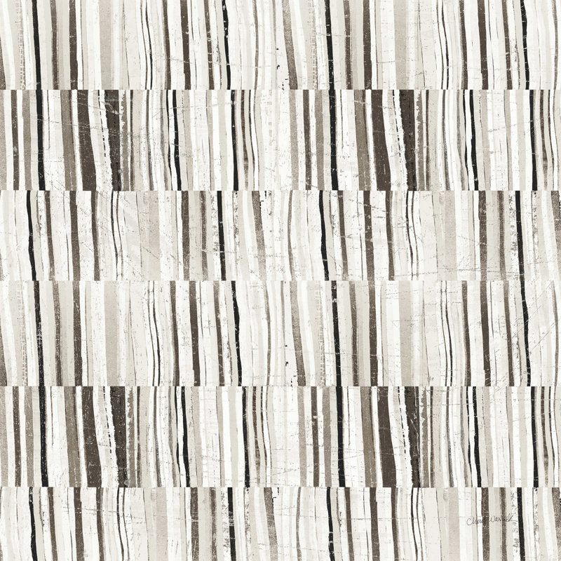 Rayures neutres II, H 12 po x l 12 po, Non, Toile tendue