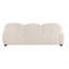Canapé rembourré moderne à 3 places avec 3 coussins pour chambre à coucher, bureau et appartement, beige, 78 pouces