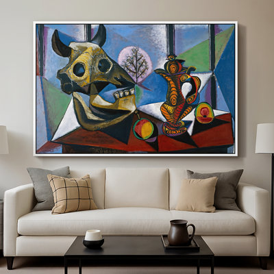 Nature morte avec crâne de taureau, 1939 - Pablo Picasso, toile tendue avec châssis