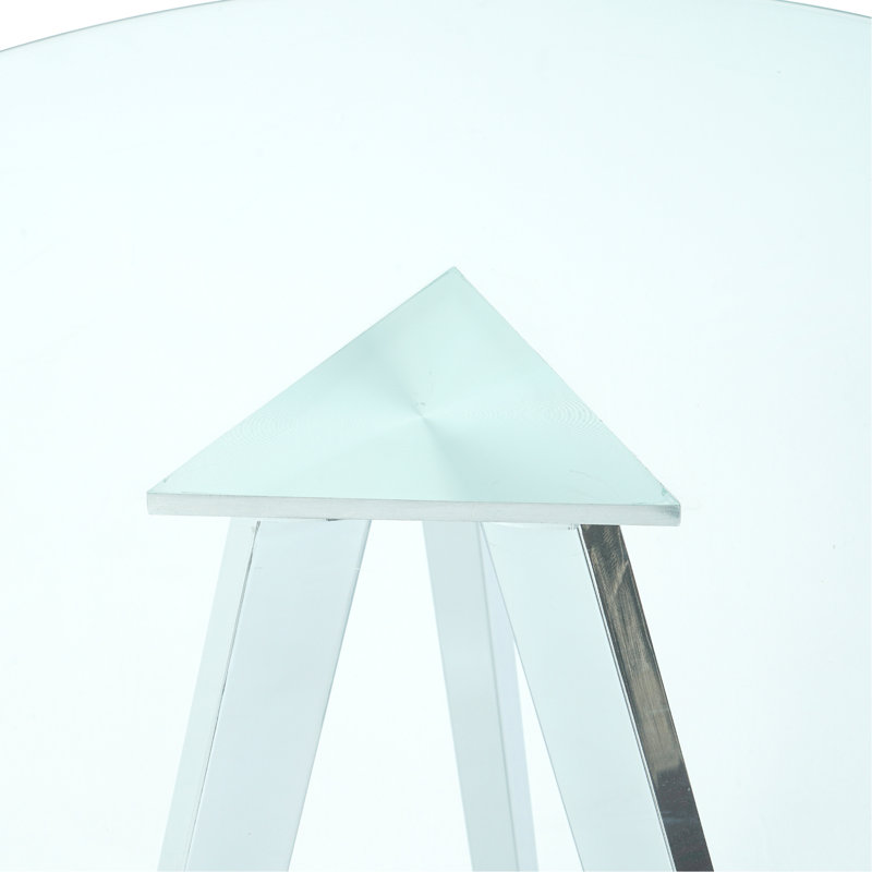 Table ronde en verre trempé Chic