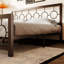 Lit plateforme en métal avec tête de lit et pied de lit Avren Vintage-1063910079-1063910076