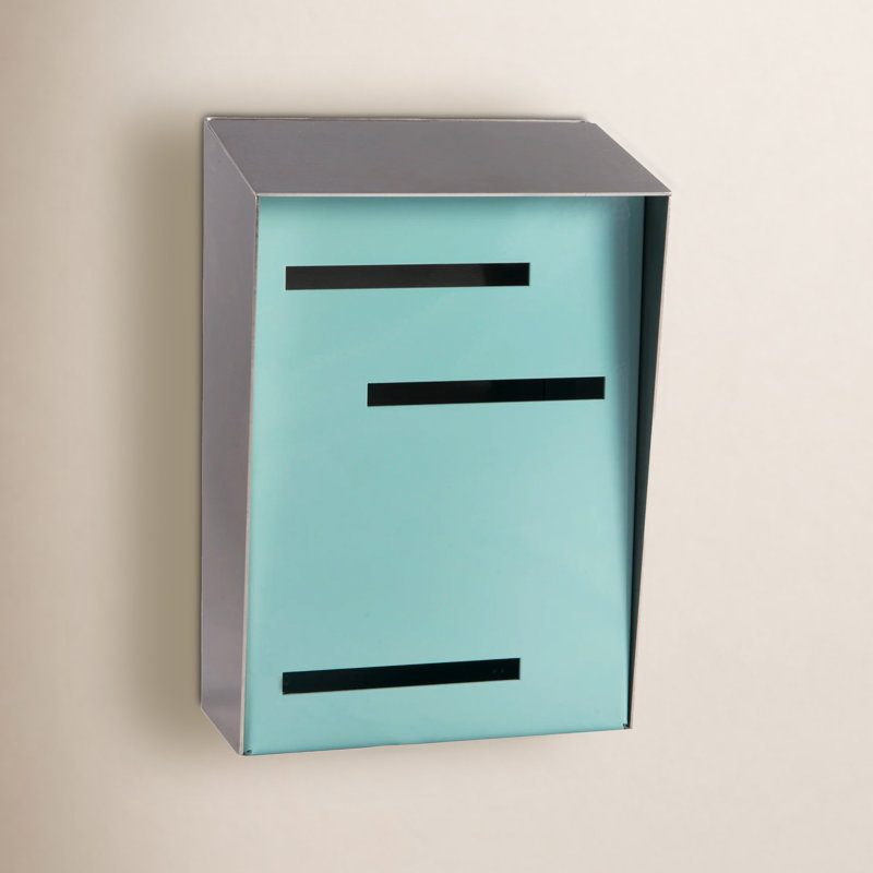 Boîte aux lettres murale, Œuf du merle d'Amérique, Inoxydable