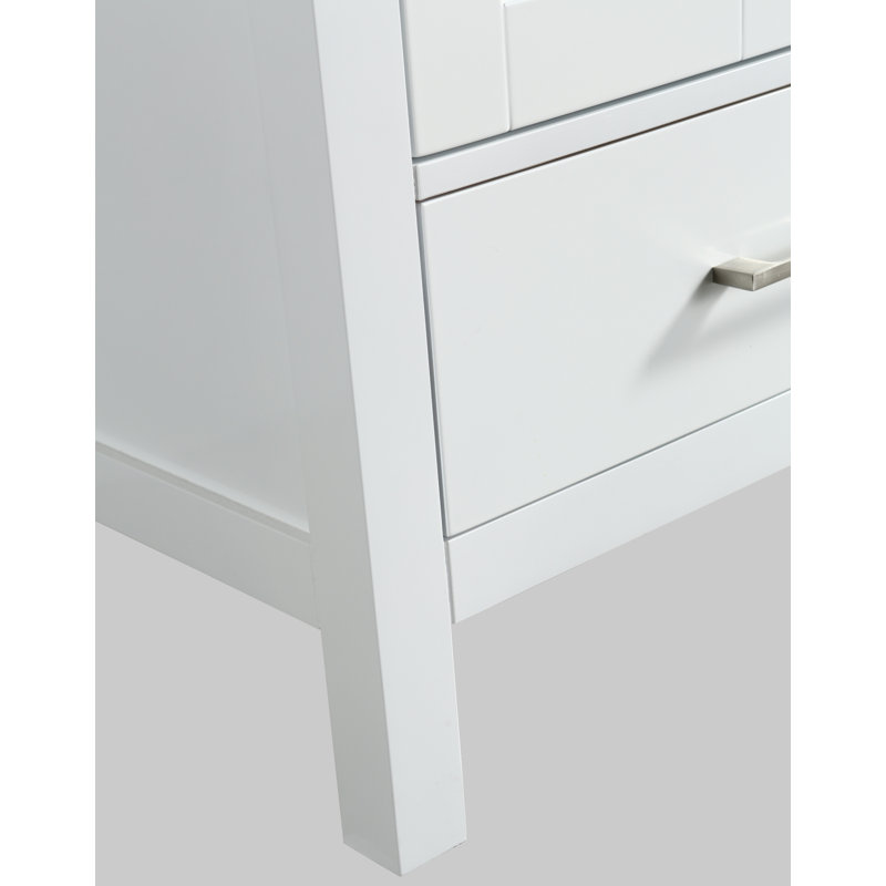 Meuble-lavabo de salle de bain simple avec miroir 36 po London Hyde, Blanc