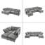 Grand canapé modulaire double en forme de U à double couche, libérable 6 places combinables avec fonction de rangement, convertible en canapé-lit, parfait pour les salons, les bureaux et les appartements-394182175