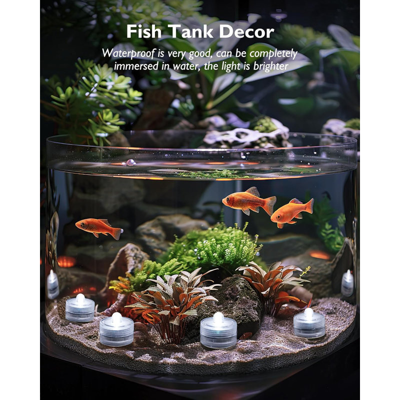 EFX Premium Submersible LED Lights with Remote 4 Pack Multicolor Waterproof LED EFX Premium Submersible LED Lights with Remote 4 Pack Multicolor Waterproof LED