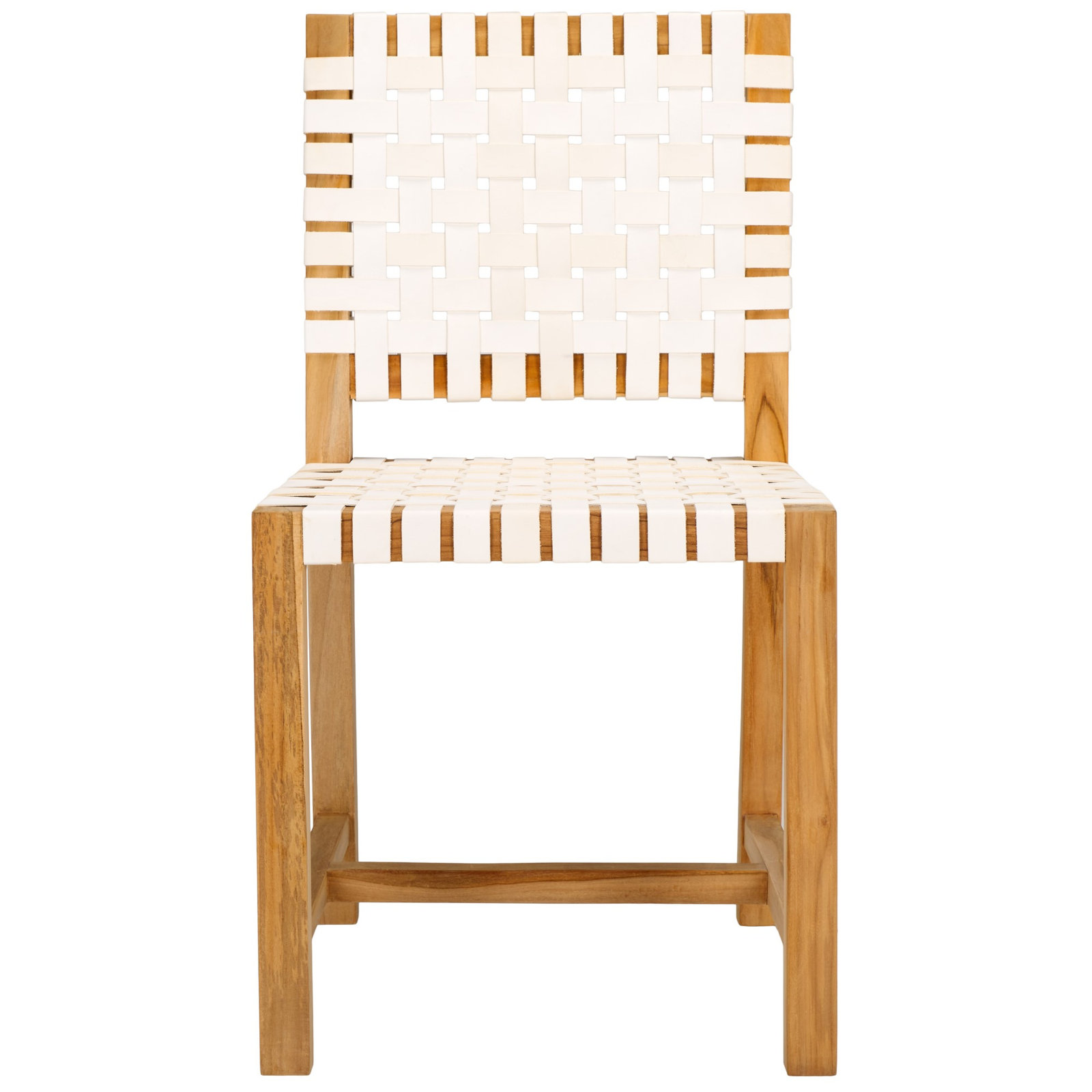 Erline Side Chair, White/Natural