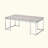 Rectangular Coffee Table With Metal Sled Base