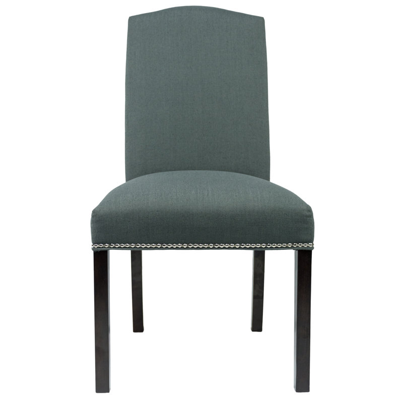Cyran 20'' H Upholstered Parsons Chair, Charcoal, Espresso