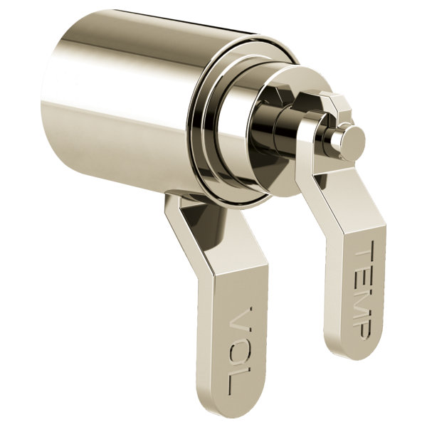 Litze Thermostatic Shower Faucet with TempAssure, Polished Nickel, Industrial Lever