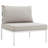 Harmony 5-piece Outdoor Patio Aluminum Sectional Sofa Set-229098337