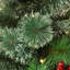 Sapin de Noël artificiel vert 4 pi pré-éclairé en pot avec décorations de baies