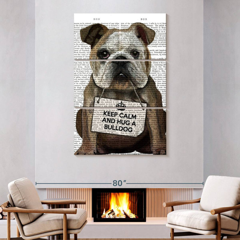 Bouledogue Brampt, H 74 po x l 48 po