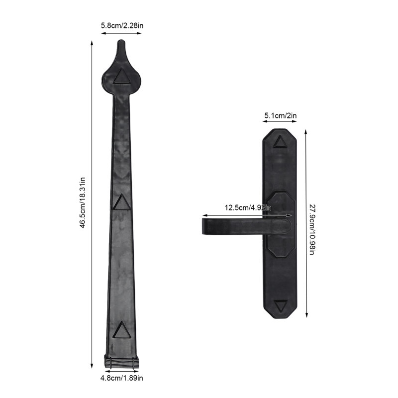 Ensemble de quincaillerie de porte de grange en métal