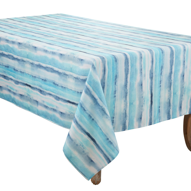 Rectangular Striped Tablecloth, 104" x 65"