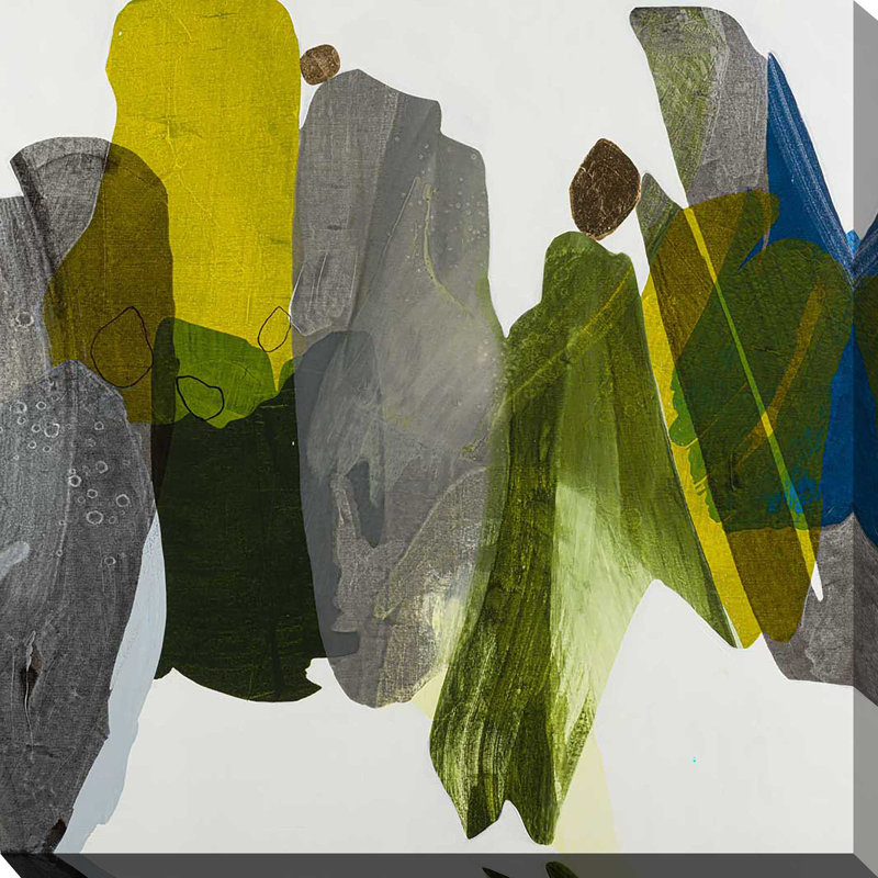 «Exploration des gorges» par Ruth Fromstein - peinture à cadre flottant, Toile tendue, H 36 po x l 36 po x P 1,5 po