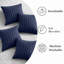 Ultra Soft Microfiber Striped Square Cushion Cover-136330352