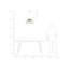 Adai 1 - Light Brass Single Pendant