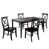 Table noire avec chaises noires sélectionné