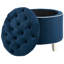 Alethea Velvet Tufted Round Solid Colour Ottoman with Storage-16540859
