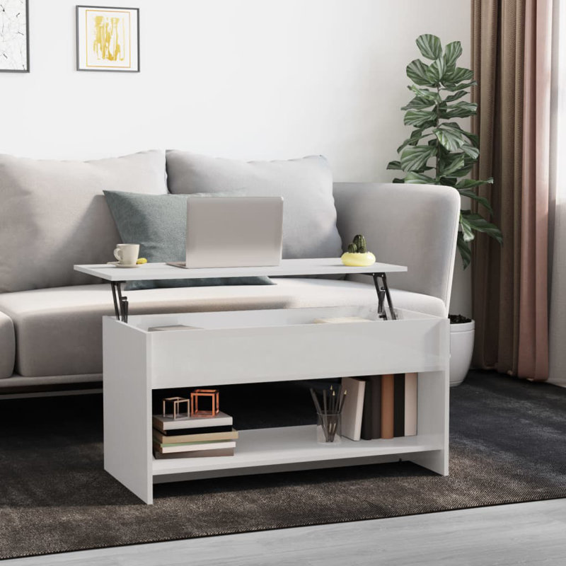 Jarosłav Frame Coffee Table with Storage, Off-White