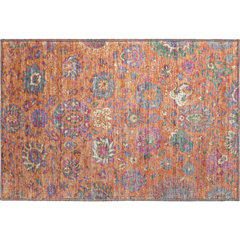 Premium Machine Washable Ariel Global Rug, Rectangle 1'8" x 2'6"