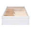 3 lits plateforme simple en bois massif - blanc pour un espace de vie confortable avec 3 tiroirs et une chambre douillette