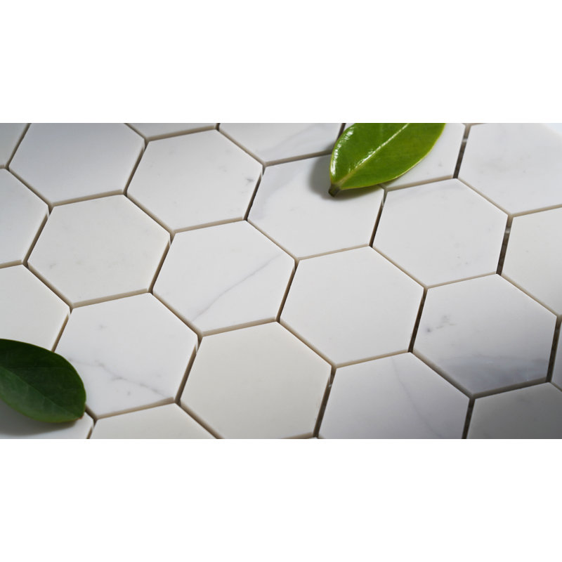 Carreau de mosaïque 2 po x 2 po, Corchia Arabescato / gris