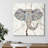Retro Multicolor Tribal Elephant - Wrapped Canvas Graphic Art Print-56420099