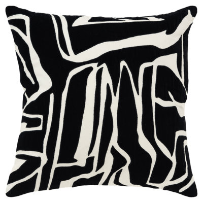 Housse et insert de coussin décoratif carré 100% coton Haslet