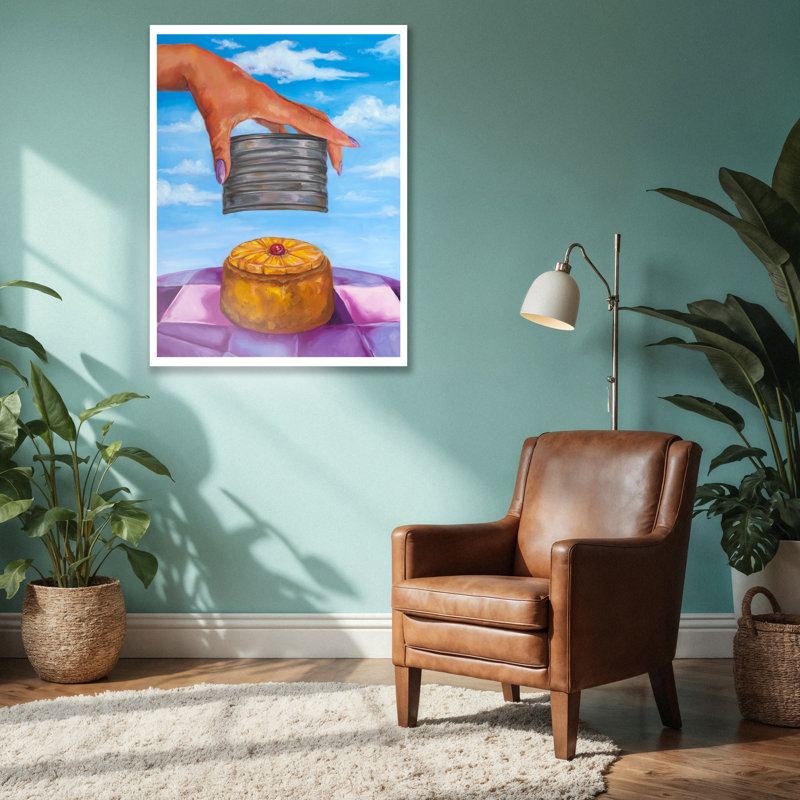 Good Good Art «Sugar Shack», art mural par Desiree Thomas, gâteau à l'envers, impression limitée, 16" H x 12" W, Maple