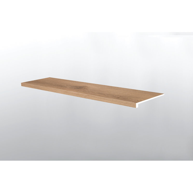 Tapis d'escalier à bordure en vinyle de luxe l 1,25 po x L 47,24 po x l 12,01 po, Nature nordique