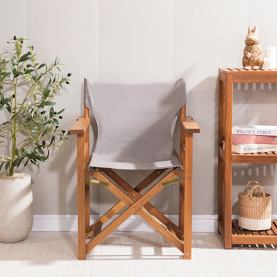 Chaise de réalisateur pliante en bois massif