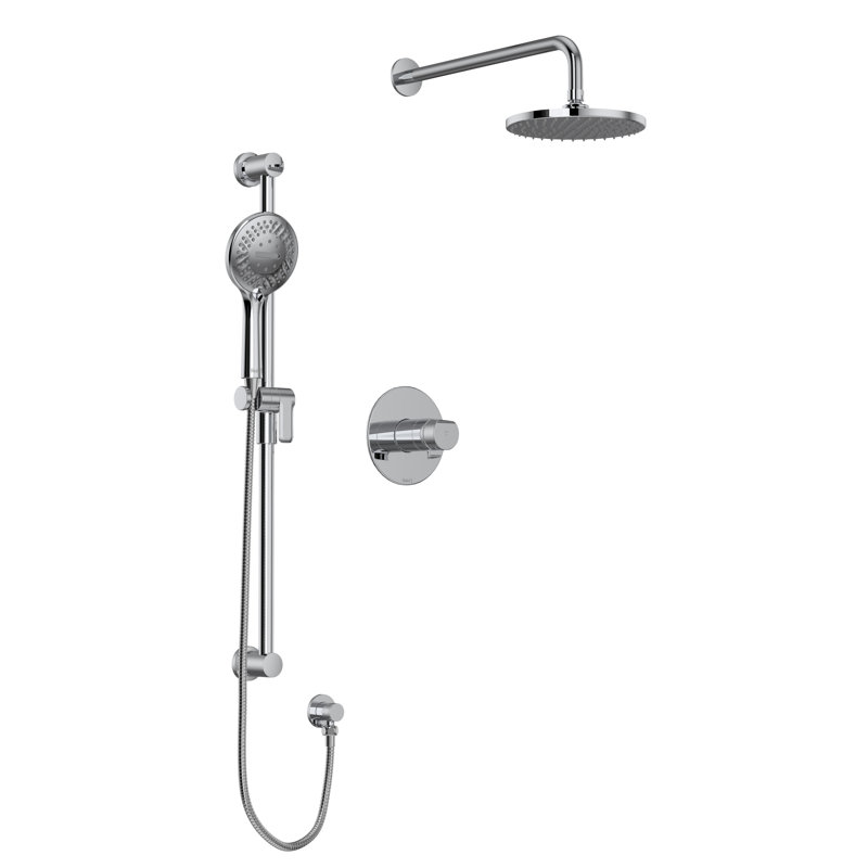Parabola™ Complete Shower System with Rough-in Valve, Polished Nickel, 1.75 GPM