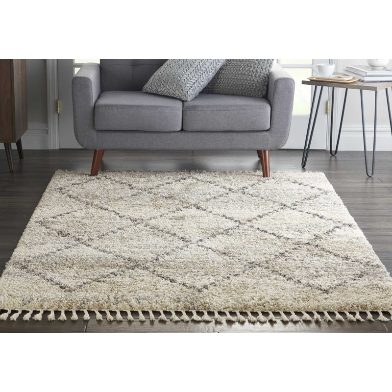 Geometric Shag Area Rug, Rectangle 160 x 236cm